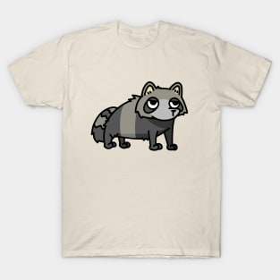 cute grey tanuki raccoon design T-Shirt